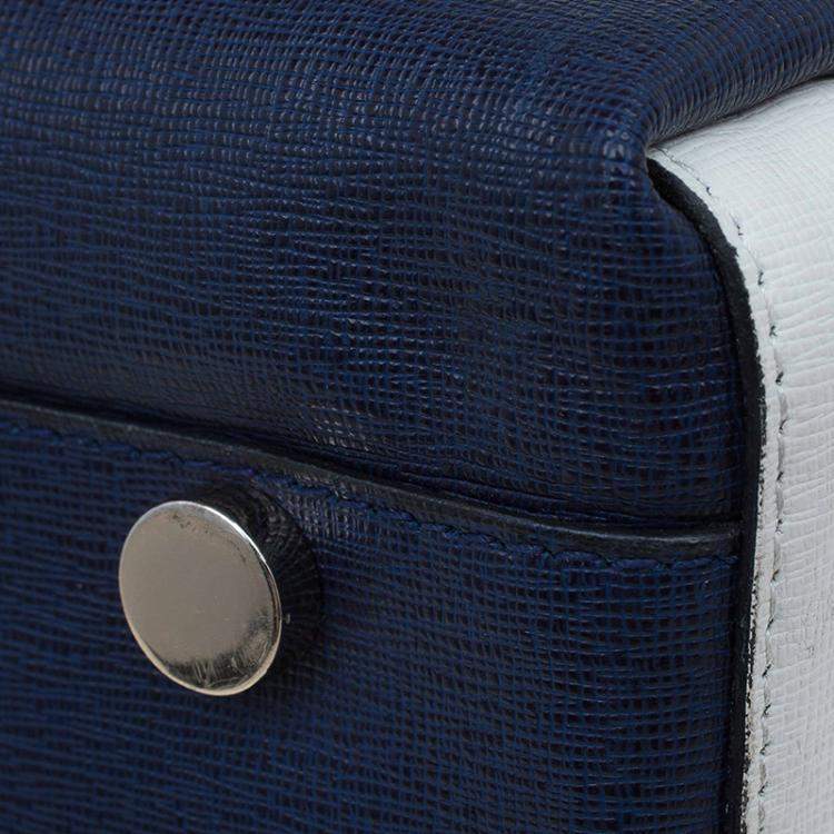 Pre Owned Furla Tri Color Leather Patty Tote
