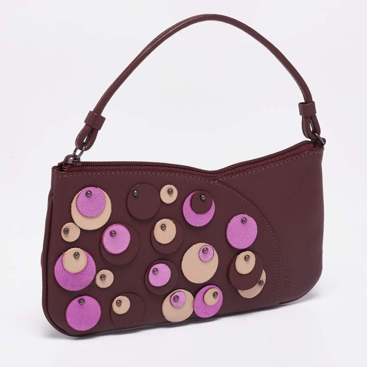 Pre Owned Furla Multicolor Leather Pochette
