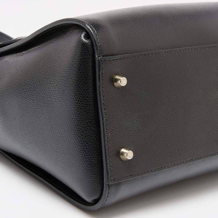 Pre Owned Furla Black Leather Metropolis Tote