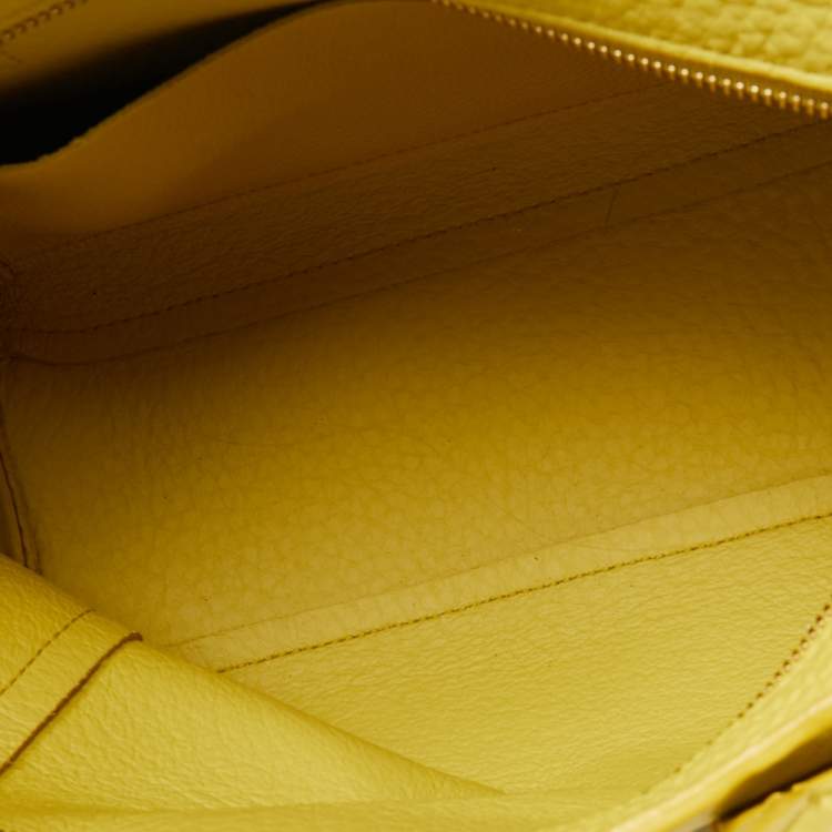 Pre Owned Furla Yellow Leather Small Capriccio Tote 