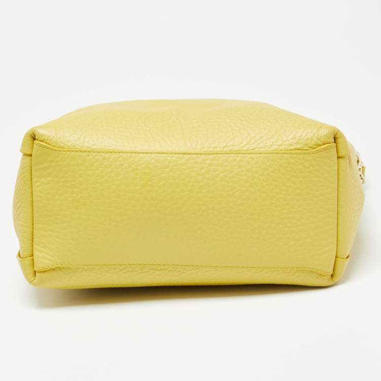 Pre Owned Furla Yellow Leather Small Capriccio Tote 