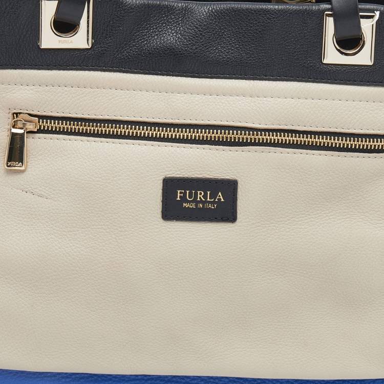 Pre Owned Furla Multicolor Leather Tribe Reversible Shopper Tote