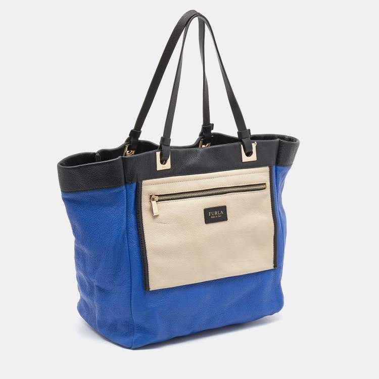 Pre Owned Furla Multicolor Leather Tribe Reversible Shopper Tote