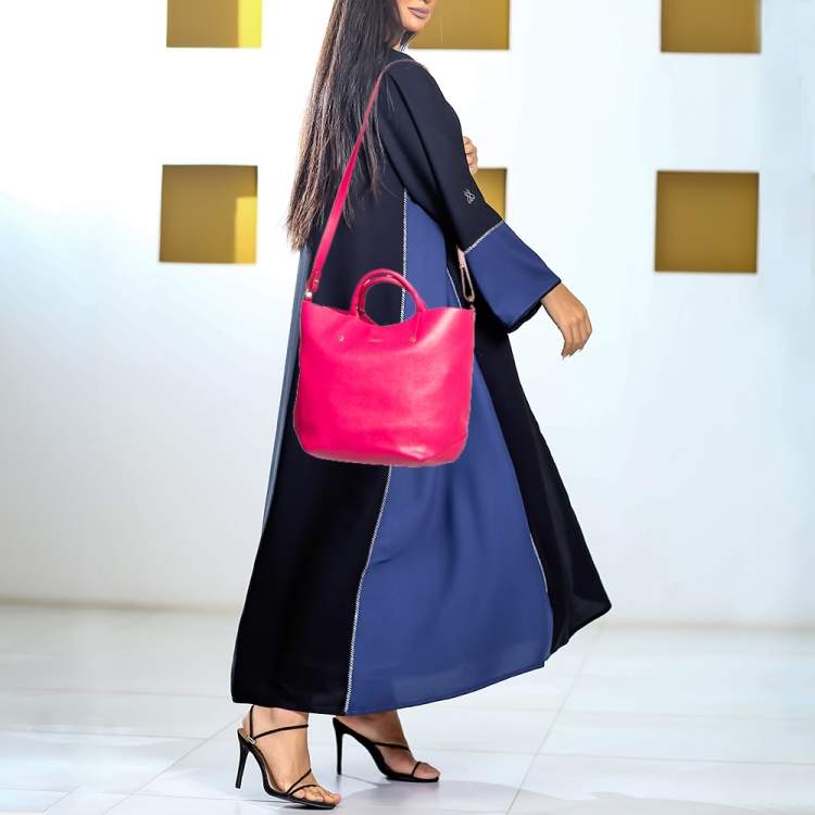 Pre Owned Furla Pink Leather Alissa Tote
