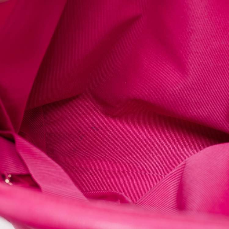 Pre Owned Furla Pink Leather Alissa Tote
