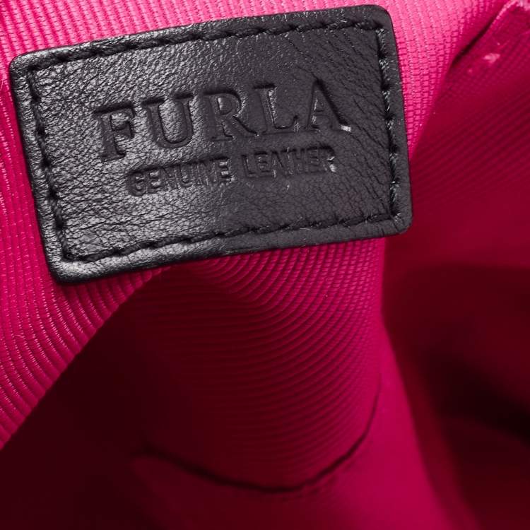 Pre Owned Furla Pink Leather Alissa Tote