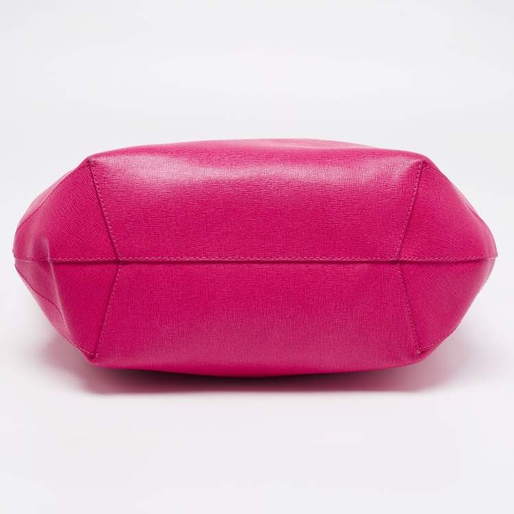 Pre Owned Furla Pink Leather Alissa Tote