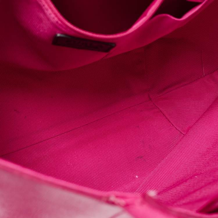 Pre Owned Furla Pink Leather Alissa Tote