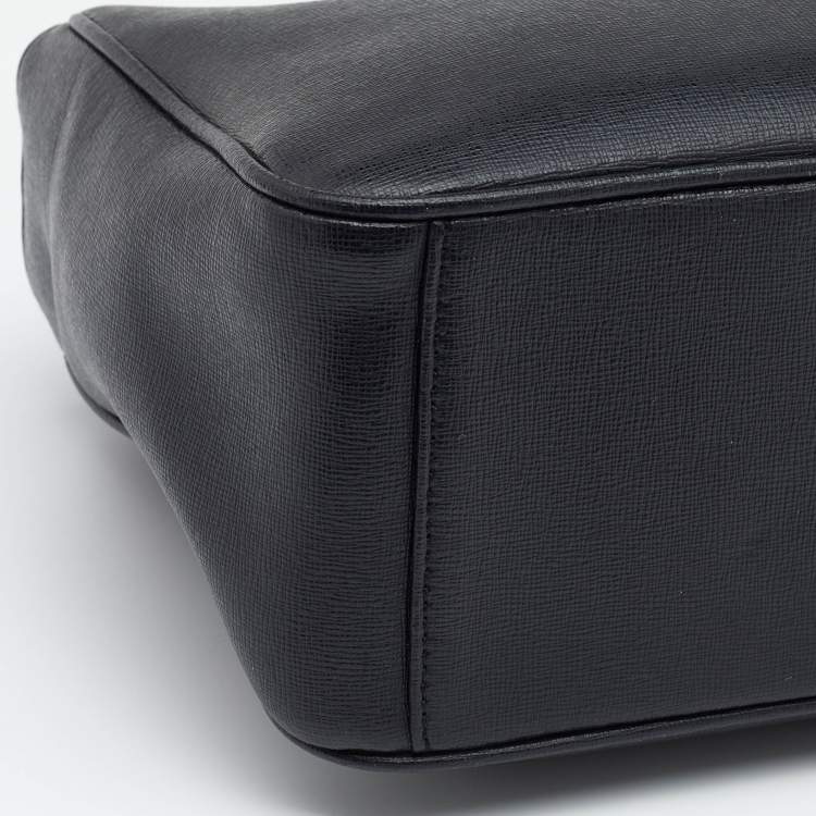 Pre Owned Furla Black Leather Capriccio Tote