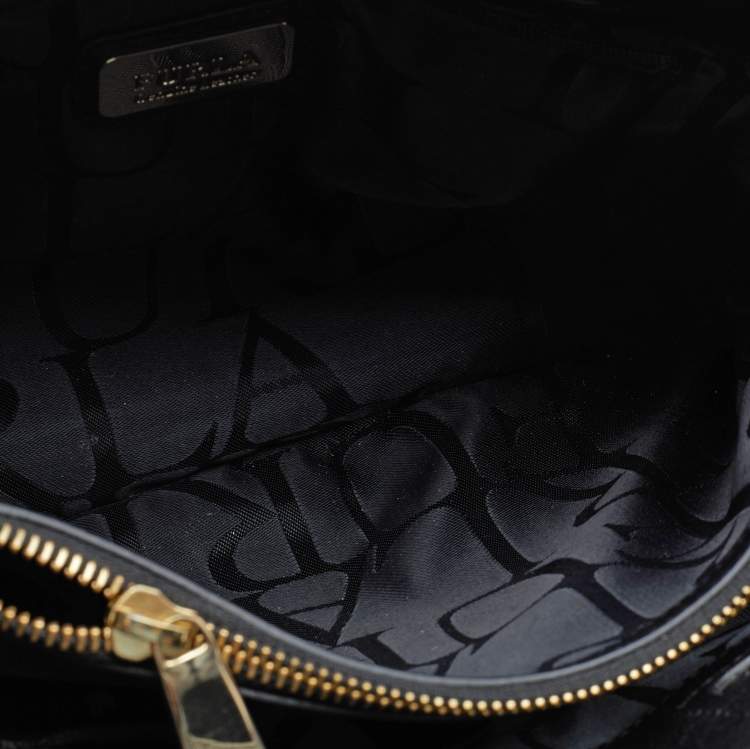 Pre Owned Furla Black Leather Capriccio Tote