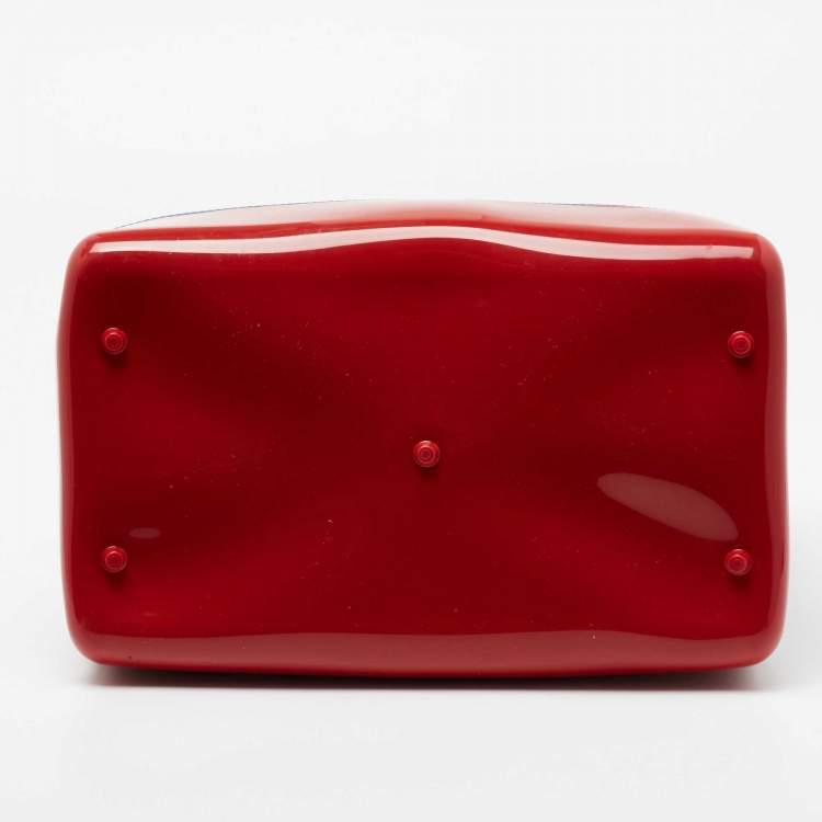 Pre Owned Furla Tri Color Rubber Medium Candy Satchel