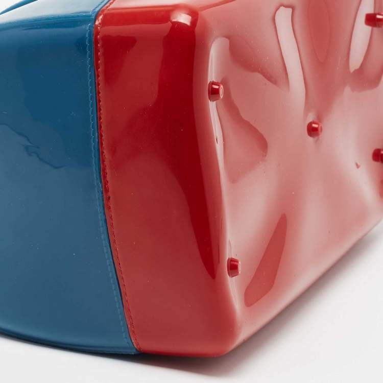 Pre Owned Furla Tri Color Rubber Medium Candy Satchel