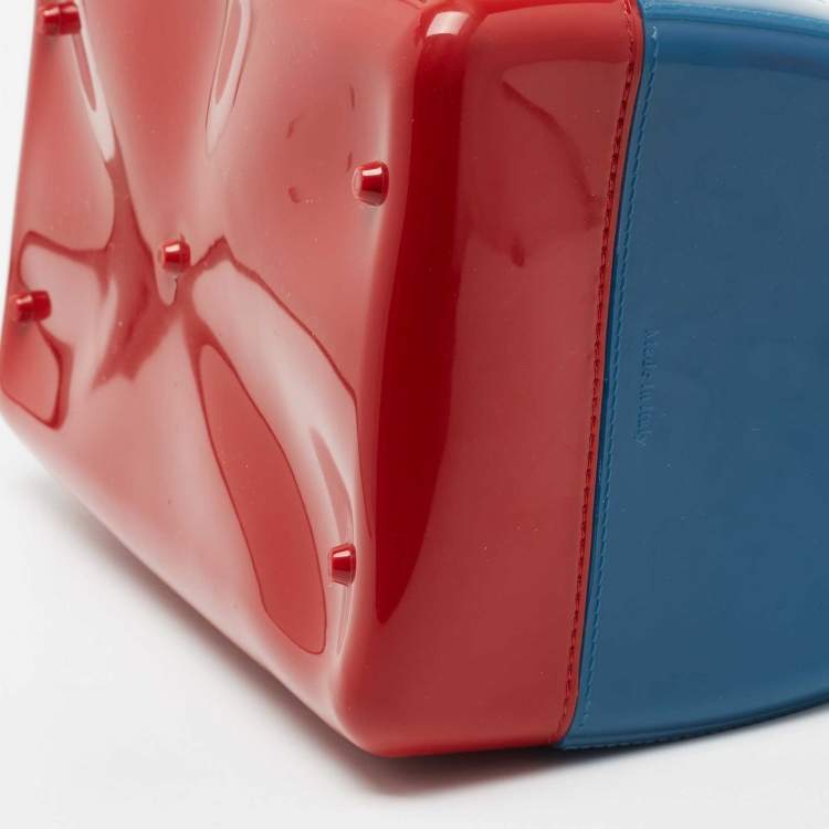 Pre Owned Furla Tri Color Rubber Medium Candy Satchel