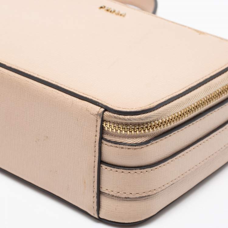 Pre Owned Furla Beige Leather Babylon Crossbody Bag