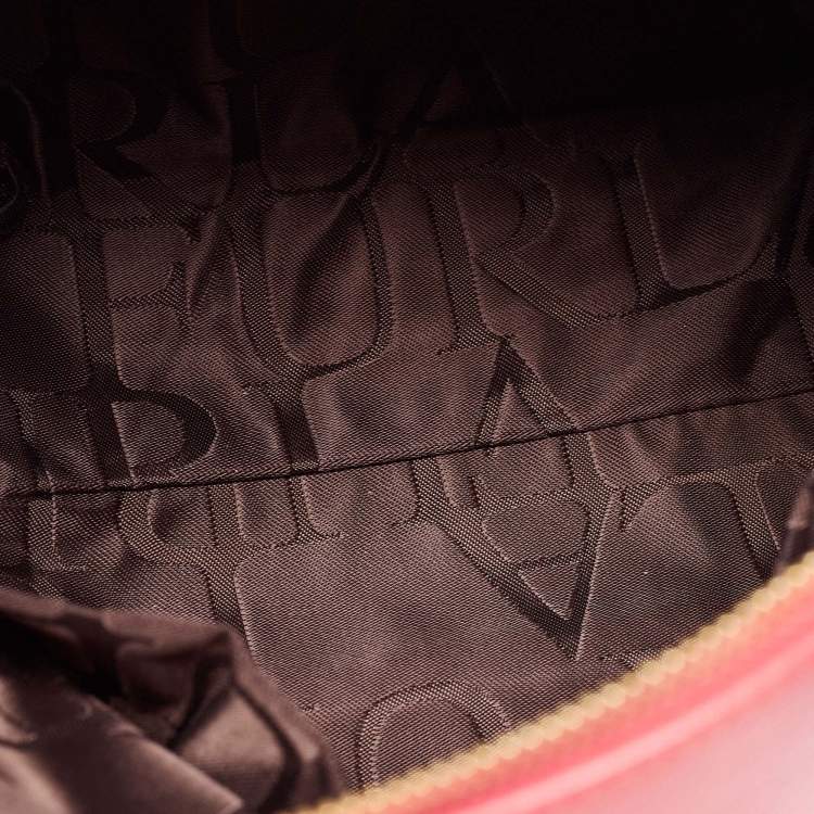 Pre Owned Furla Coral Pink Leather Piper Dome Satchel