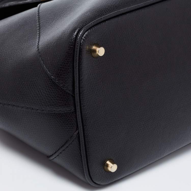 Pre Owned Furla Black Leather Kelis Tote