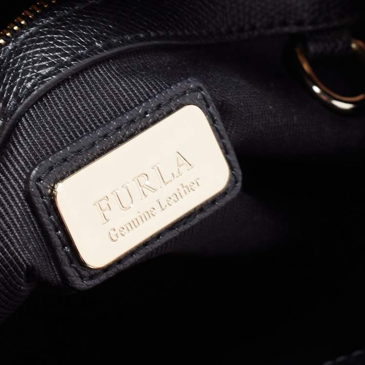 Pre Owned Furla Black Leather Kelis Tote