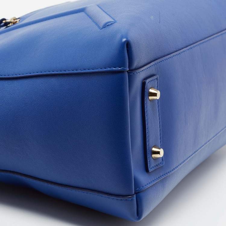 Pre Owned Furla Blue Leather Alice Satchel