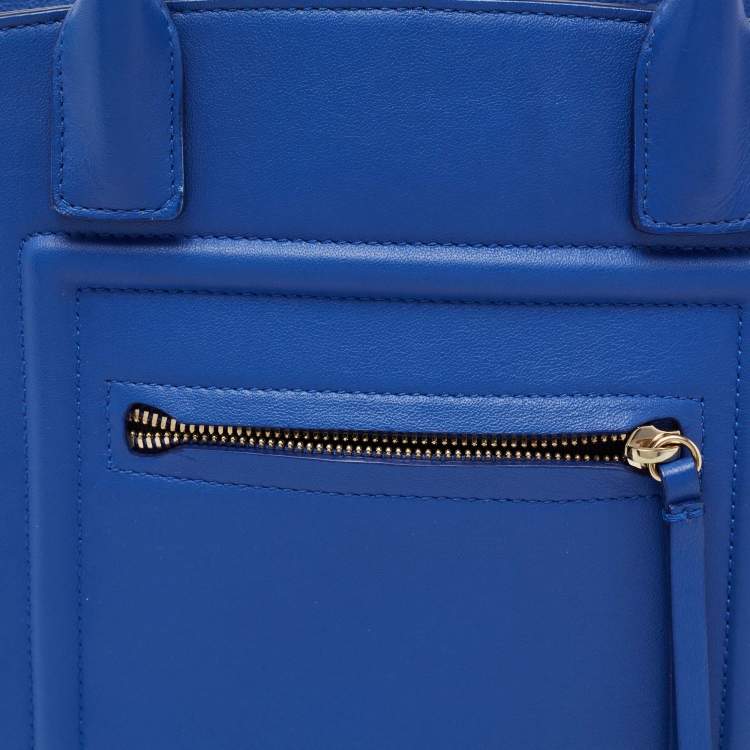 Pre Owned Furla Blue Leather Alice Satchel