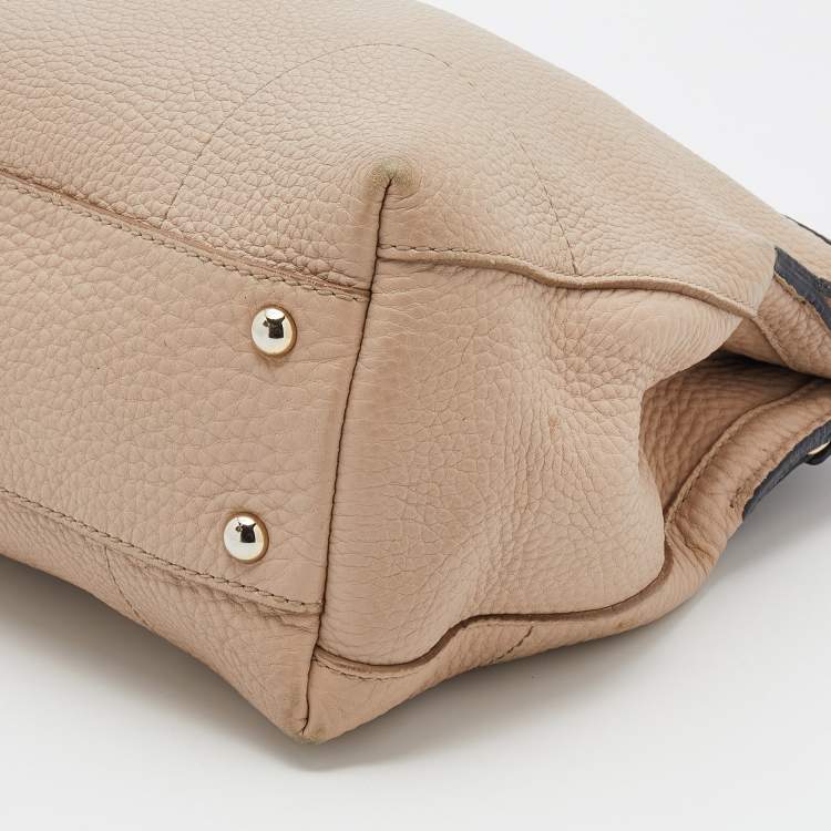 Pre Owned Furla Tricolor Leather Piper Top Handle Bag