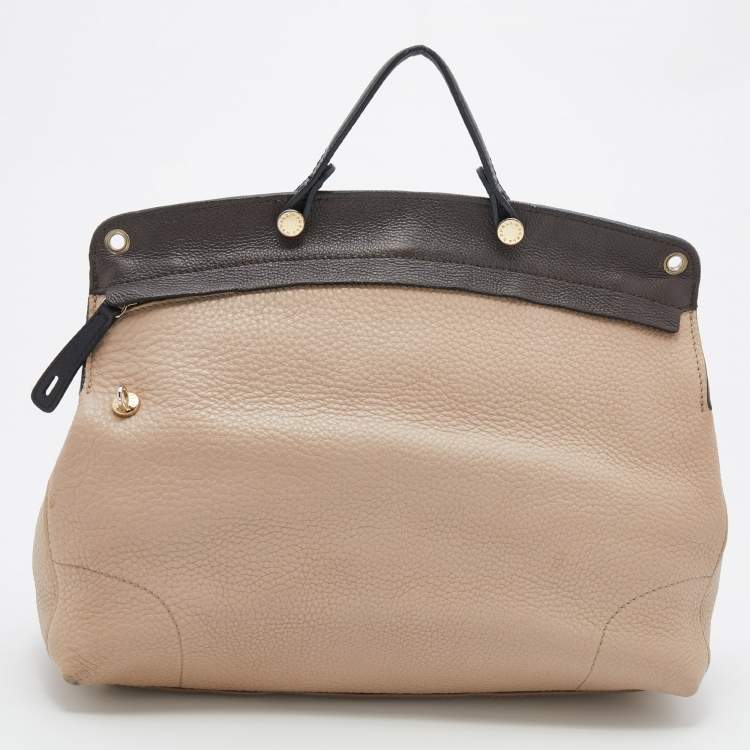 Pre Owned Furla Tricolor Leather Piper Top Handle Bag