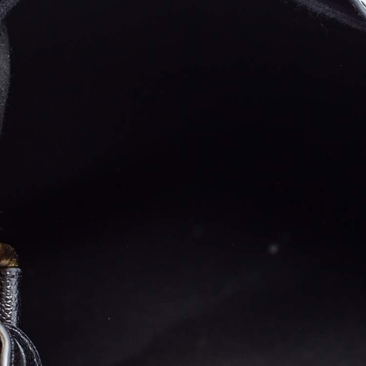 Pre Owned Furla Black Leather Drawstring Bucket Bag