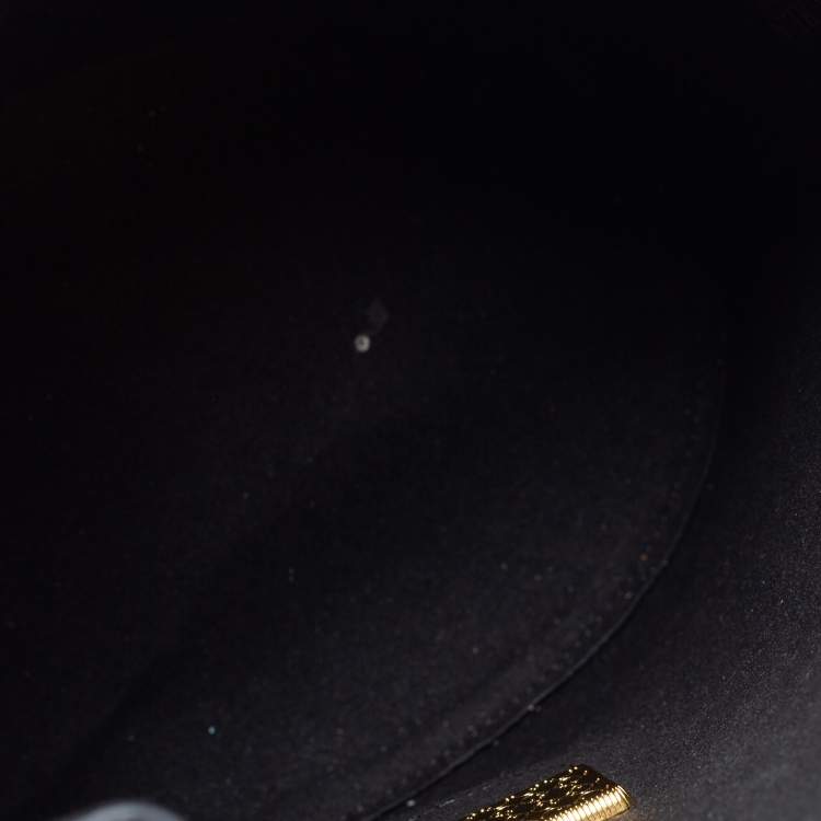 Pre Owned Furla Black Leather Drawstring Bucket Bag