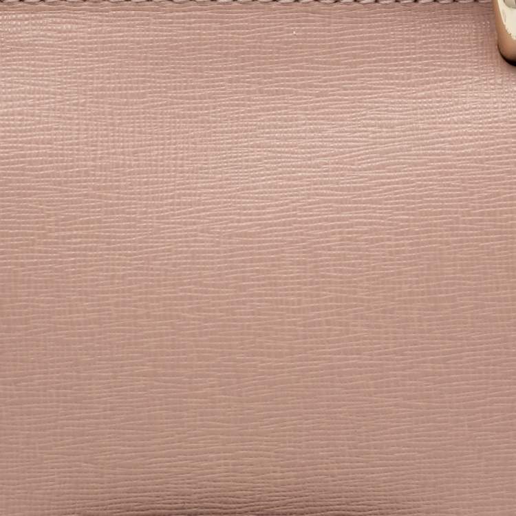 Pre Owned Furla Pink Leather Metropolis Top Handle Bag