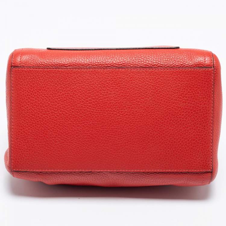 Pre Owned Furla Red Leather Alba S Satchel Bag