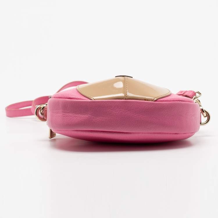 مملوكة مسبقًا Furla Pink Leather Teddy Face Crossbody Bag