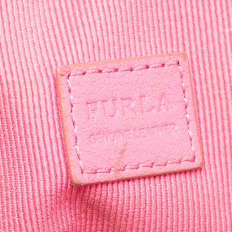 مملوكة مسبقًا Furla Pink Leather Teddy Face Crossbody Bag