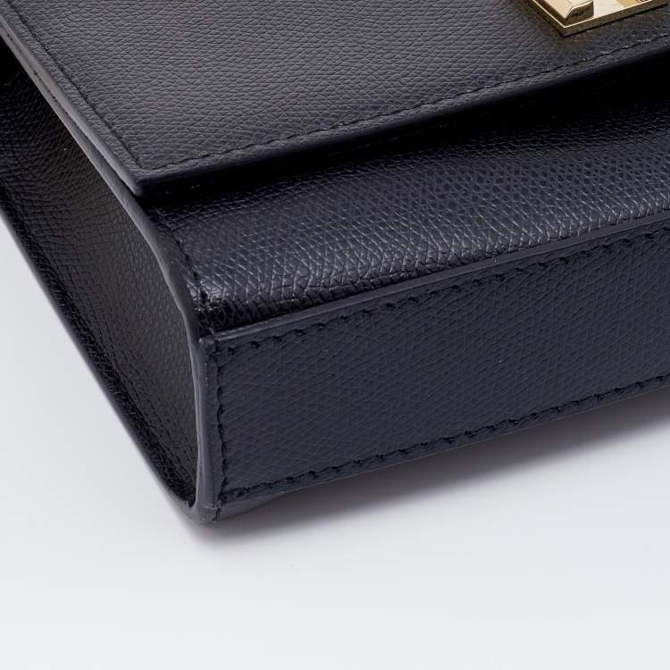 Pre Owned Furla Black Leather Mini 1927 Nero Crossbody Bag