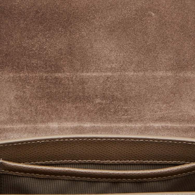 Pre Owned Furla Brown Leather Mini Metropolis Chain Crossbody Bag