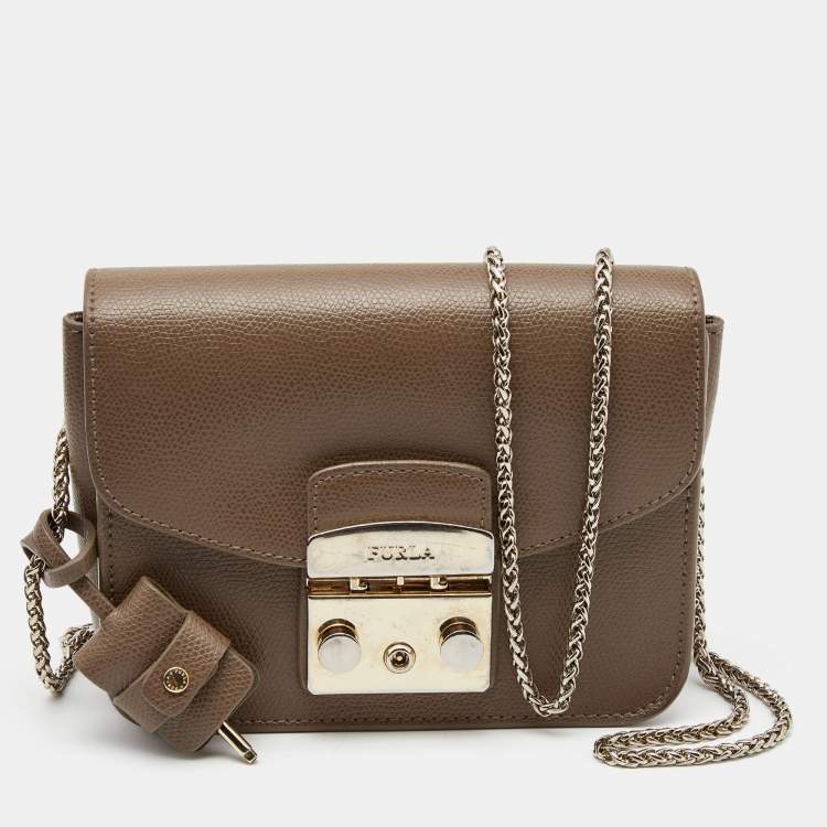 Furla Mini Metropolis Crossbody Bag  Crossbody bag, Bags, Brown leather  shoulder bag