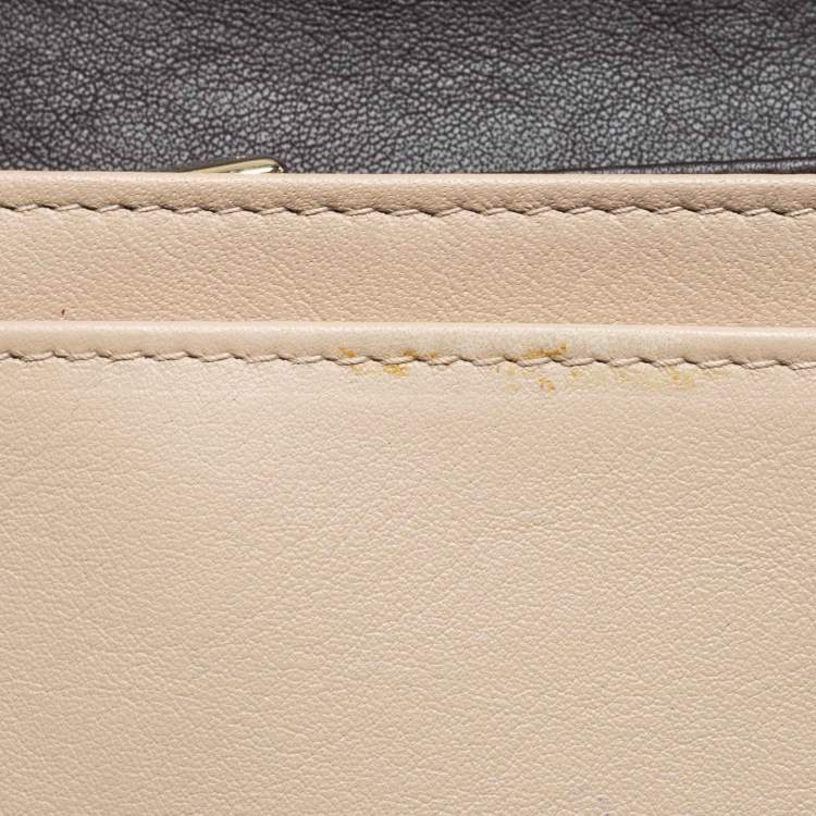 Pre Owned Furla  White Leopard Print Calf Hair and Leather Continental Wallet