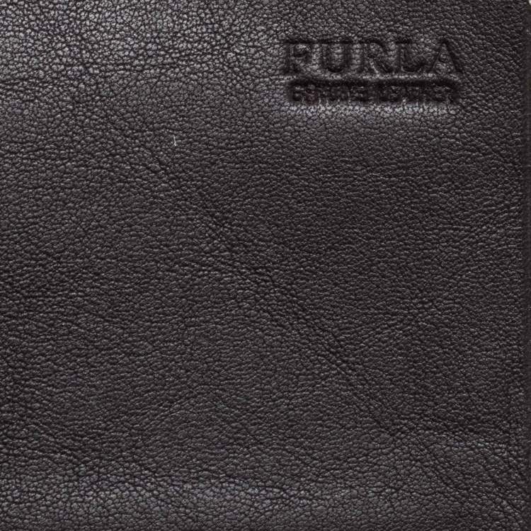 Pre Owned Furla  White Leopard Print Calf Hair and Leather Continental Wallet