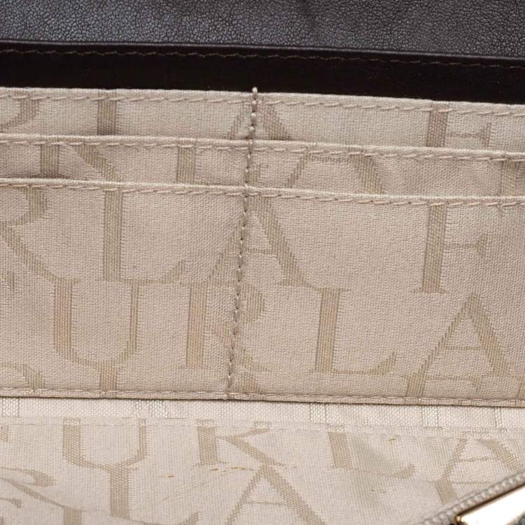 Pre Owned Furla  White Leopard Print Calf Hair and Leather Continental Wallet