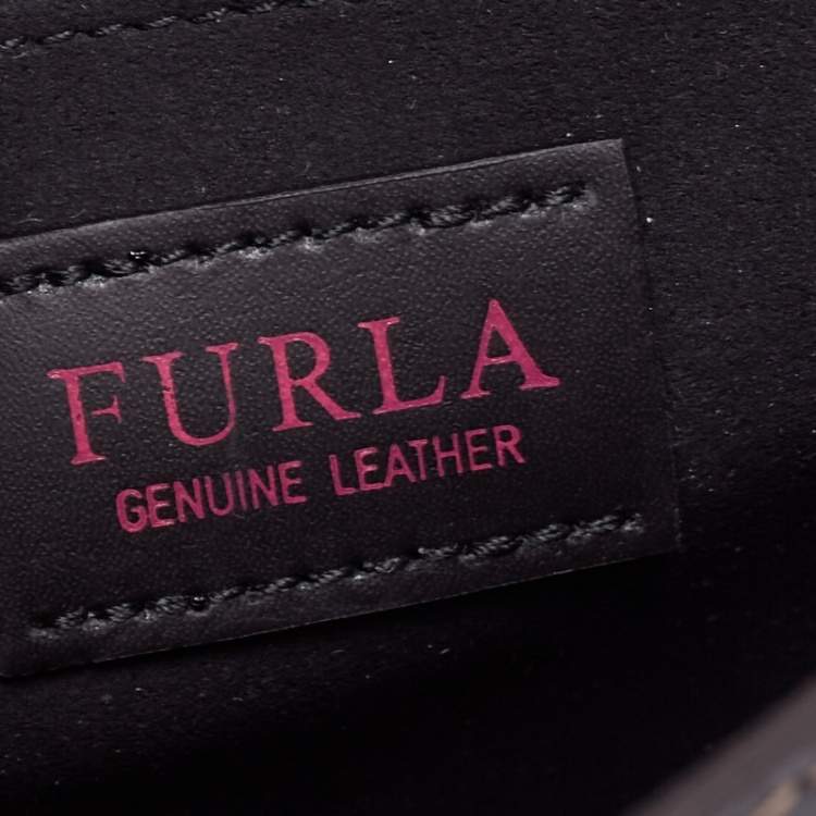 Pre Owned Furla Dark Brown Leather Mini Crossbody Bag