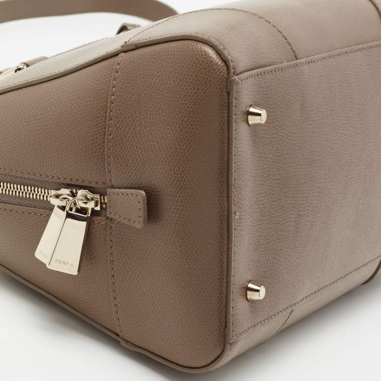 Pre Owned Furla Brown Leather Dolly Satchel