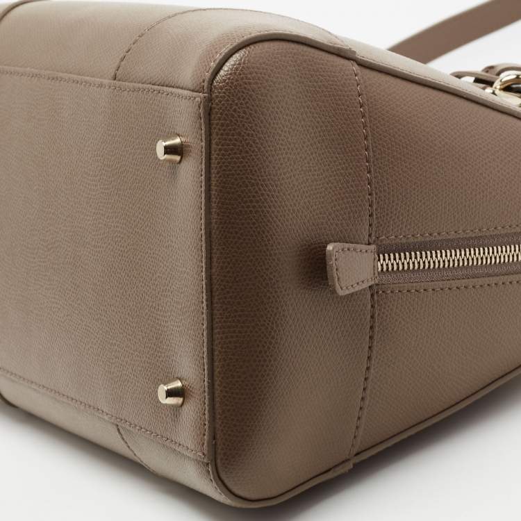 Pre Owned Furla Brown Leather Dolly Satchel