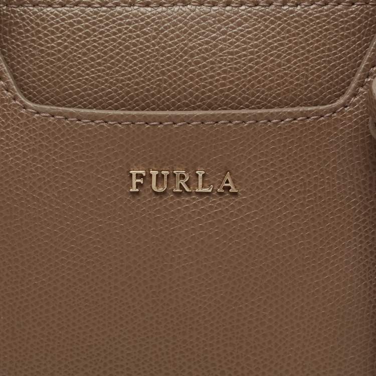 Pre Owned Furla Brown Leather Dolly Satchel