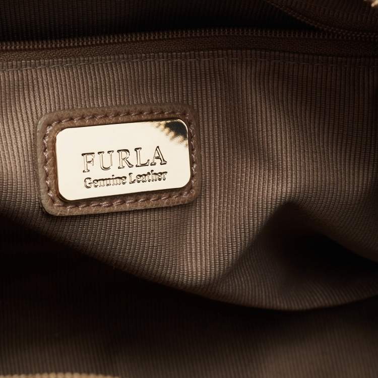 Pre Owned Furla Brown Leather Dolly Satchel