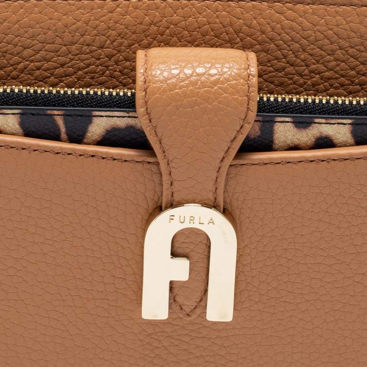 Pre Owned Furla Brown Leather Mini Sofia Crossbody Bag