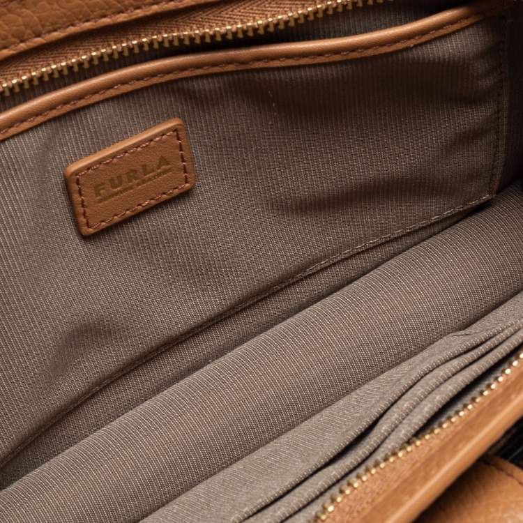 Pre Owned Furla Brown Leather Mini Sofia Crossbody Bag