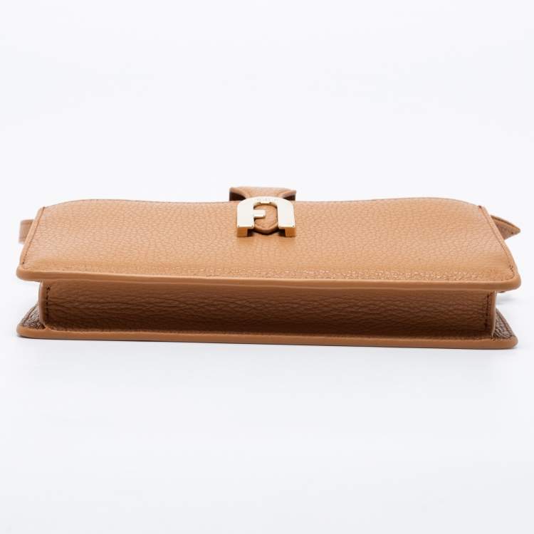 Pre Owned Furla Brown Leather Mini Sofia Crossbody Bag
