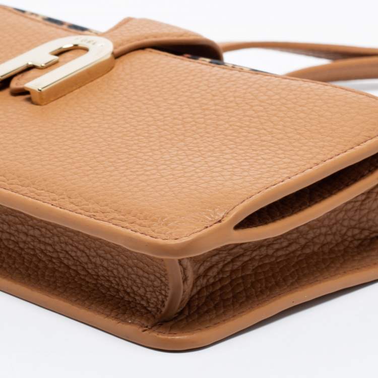 Pre Owned Furla Brown Leather Mini Sofia Crossbody Bag