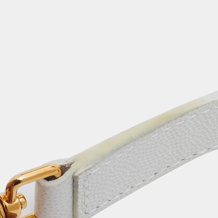 Pre Owned Furla White Leather Corona Drawstring Bucket Bag
