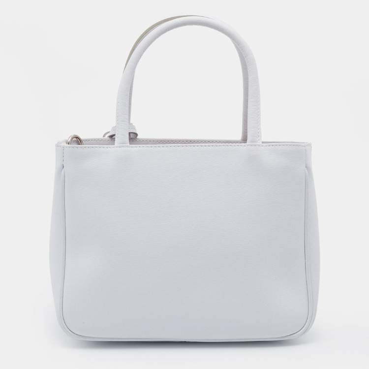 Pre Owned Furla White Leather Tote