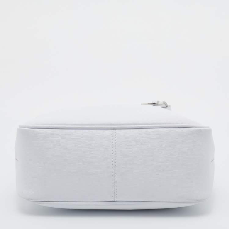 Pre Owned Furla White Leather Tote