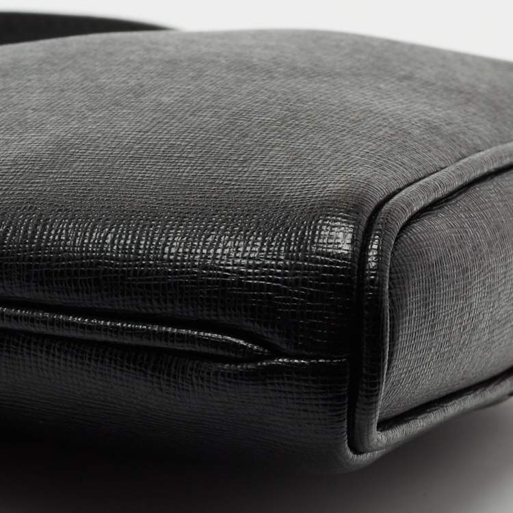 Pre Owned Furla Black Leather Boheme Crossbody Bag